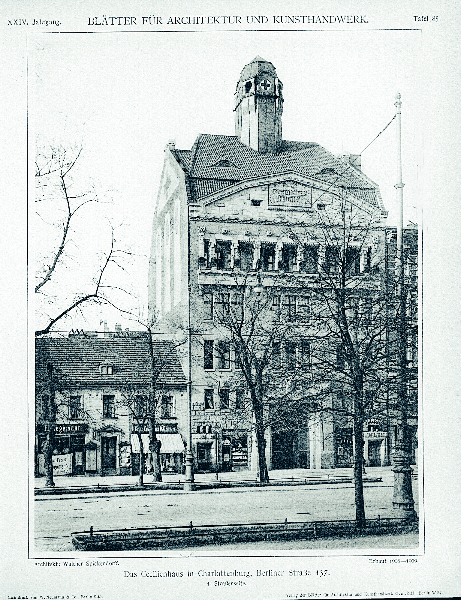 Die erste Geschäftsstelle in Berlin-Charlottenburg bis 1923