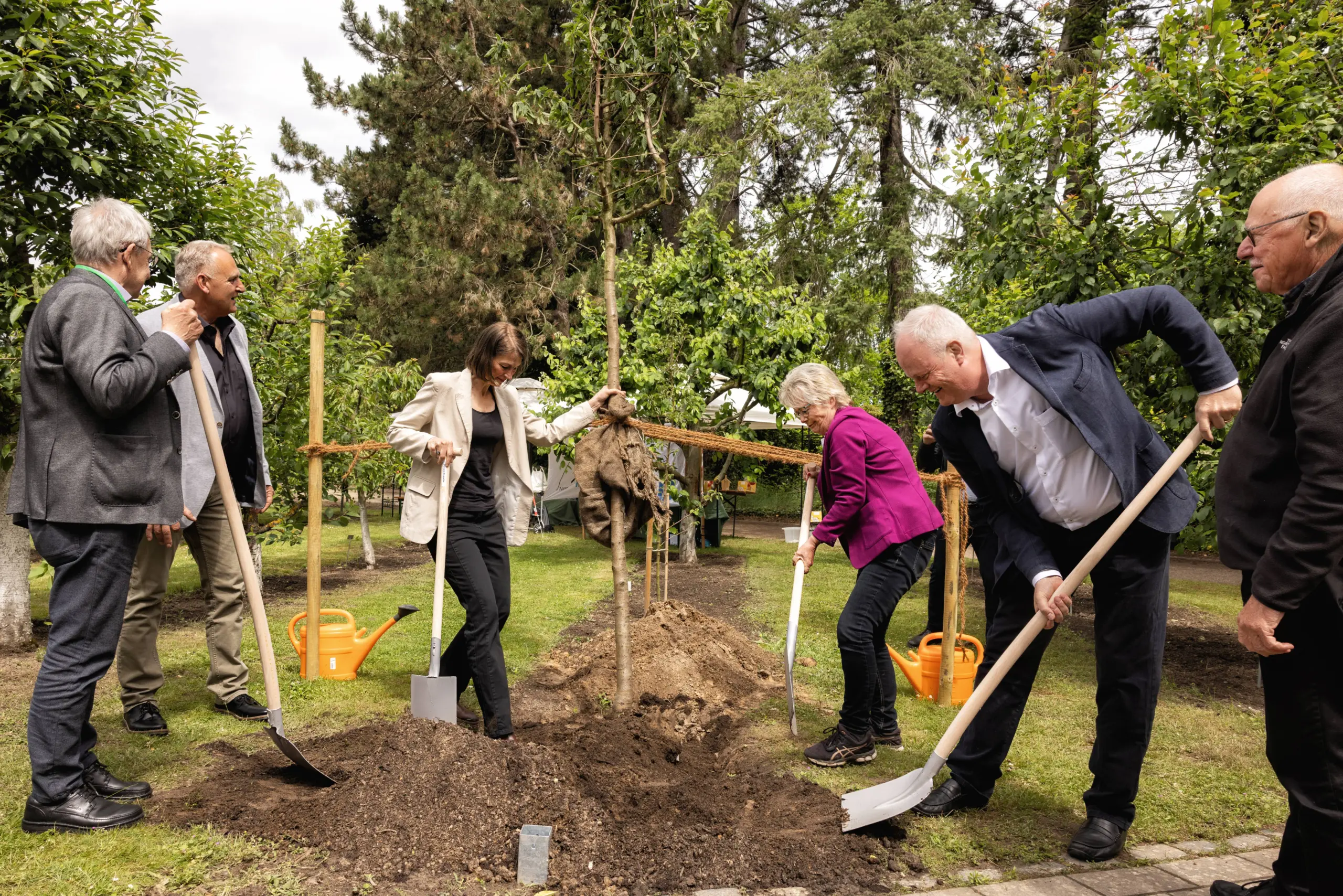 Ein Zukunftsbaum wird gemeinsam gepflanzt. Foto: C. Neupert, Alle Rechte LNG